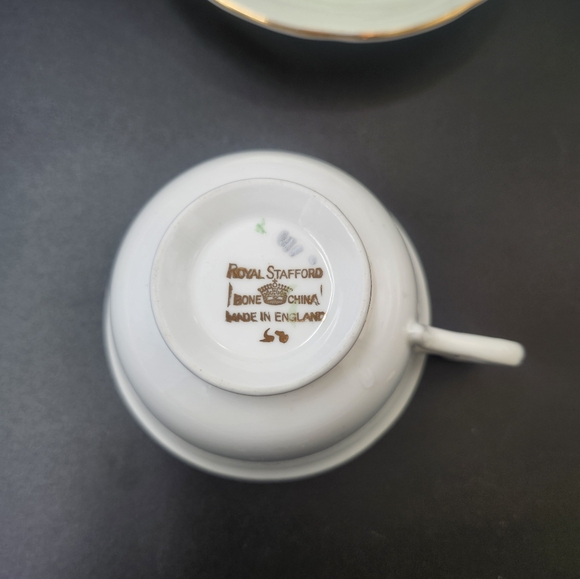 Royal Stafford bone china Lime Tea cup and saucer - Picture 5 of 12